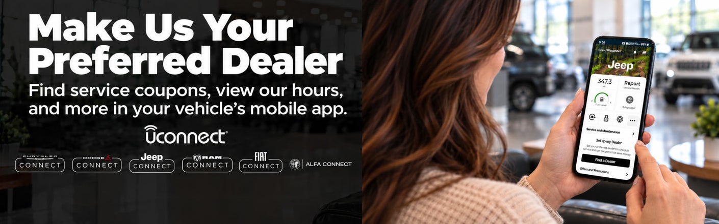 uconnect® make us your preferred dealer | Crosstown Chrysler Dodge Jeep Ram Fiat in Littleton NH