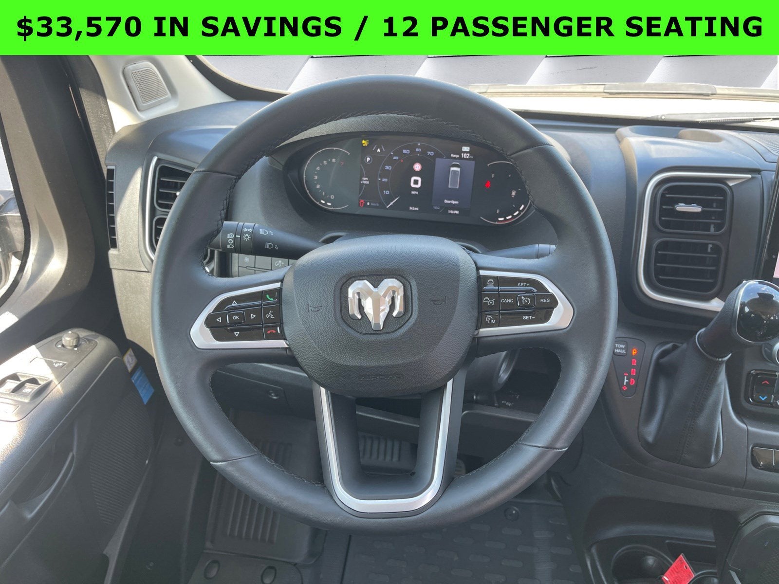 2024 RAM ProMaster Window Van High Roof 12 PASSENGER SEATING