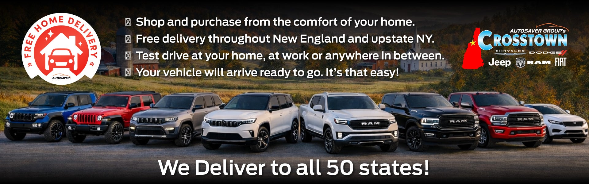 SHOP NEW RAM AND JEEP VEHICLES NEAR ST JOHNSBURY, VT
